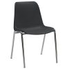 Stapelbare Kantinestoel met Chroom Frame