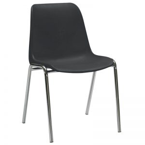 Stapelbare Kantinestoel met Chroom Frame