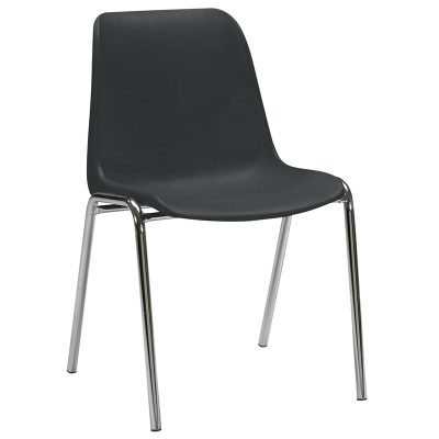 Stapelbare Kantinestoel met Chroom Frame