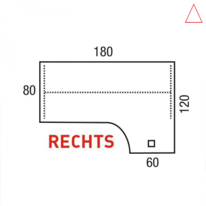 Los wingblad 180x120/80x60cm Rechts