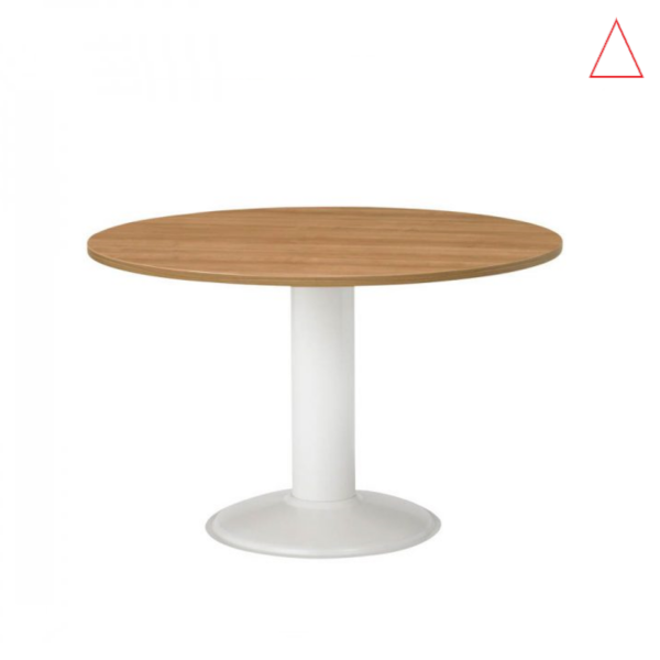 Ronde Vergadertafel Ø120 cm – met robuuste trompetvoet