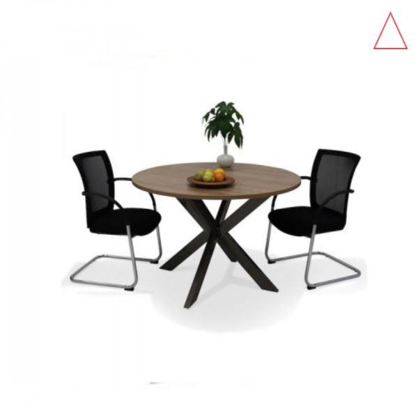 Ronde Tafel Ø120 cm – met robuuste stervoet