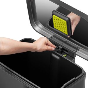 EKO Madison pedaalemmer 50 liter mat zwart