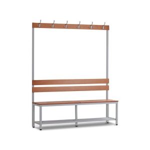 Kleedkamerbank Grijs/Beuken - MD-Projecten