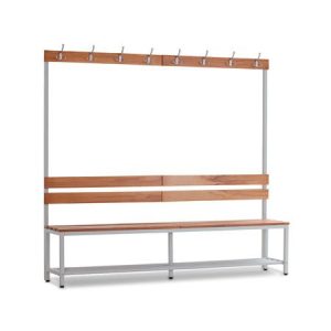 Kleedkamerbank Grijs/Beuken - MD-Projecten