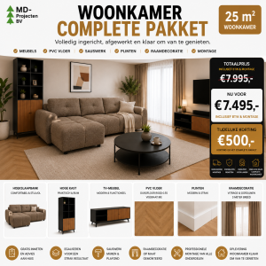 Woonkamer Compleet 25 m² kantoormeubel van MD Projecten