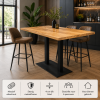 Bartafel Lena eikenhout 160 x 80 x 106 cm - MD-Projecten