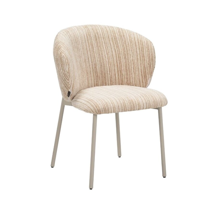 Eetkamerstoel Milo chenille beige taupe