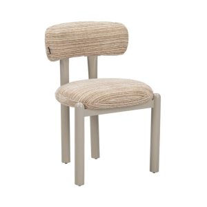 Eetkamerstoel Bolt chenille in beige en taupe