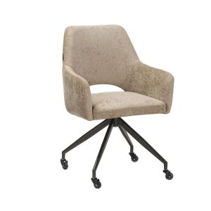 Eetkamerstoel Mexx met wieltjes in taupe, bruin of off-white