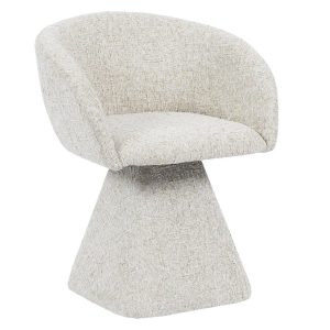 Eetkamerstoel Lenn taupe in chenille stof