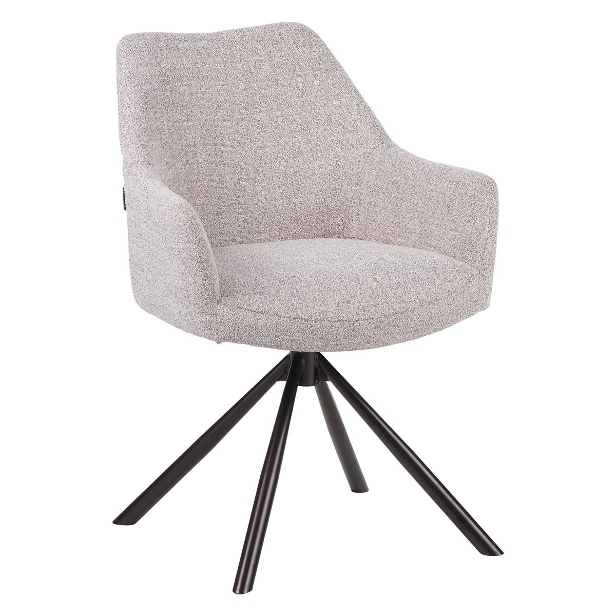 Draaibare eetkamerstoel Kay in taupe, bruin of off-white/bruin - Afbeelding 2