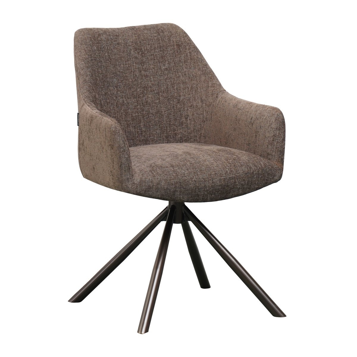 Draaibare eetkamerstoel Kay in taupe, bruin of off-white/bruin - Afbeelding 4