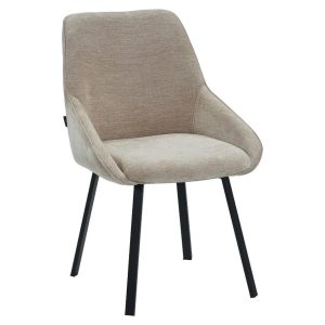 Eetkamerstoel Lynn velvet in beige