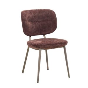 Eetkamerstoel Rosa velvet in bruin