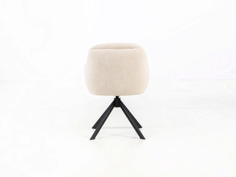Mara draaibare kuipstoel met terugdraaifunctie – beige - Afbeelding 4