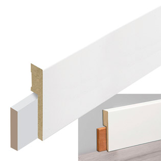 Renovatieplint witfolie - Stijlplint Blok Renovatie 18x80x2400mm