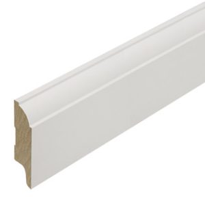 Stijlplint kwartrond witfolie - Stijlplint Kwartrond Witfolie 18x120x2400mm