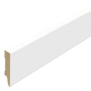 Stijlplint blok offwhite gelakt - Stijlplint Blok Off White Gelakt 16x120x2500mm