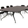 SIGN vergadertafel 320x160 cm zwart met chroom voeten; stoelen niet inbegrepen