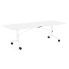 FOLD klaptafel 240x80 cm volledig wit, uitgeklapt zonder stoelen