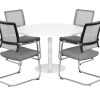 Raider ronde vergadertafel diameter 120 cm volledig wit, stoelen niet inbegrepen