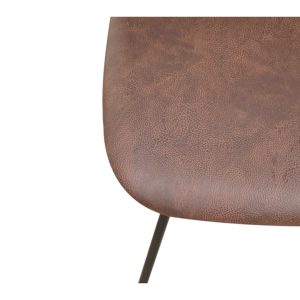 Eva vergaderstoel met armleggers – cognacbruin eco-leder - Afbeelding 3