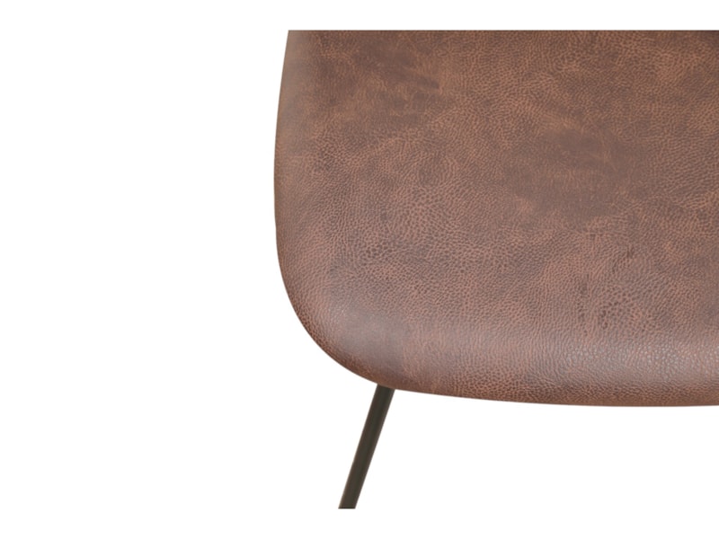Eva vergaderstoel met armleggers – cognacbruin eco-leder - Afbeelding 3