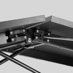 FOLD verrijdbare klaptafel 240x80 cm volledig zwart - Afbeelding 5