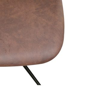 Eva verrijdbare vergaderstoel met armleggers – cognacbruin - Afbeelding 2