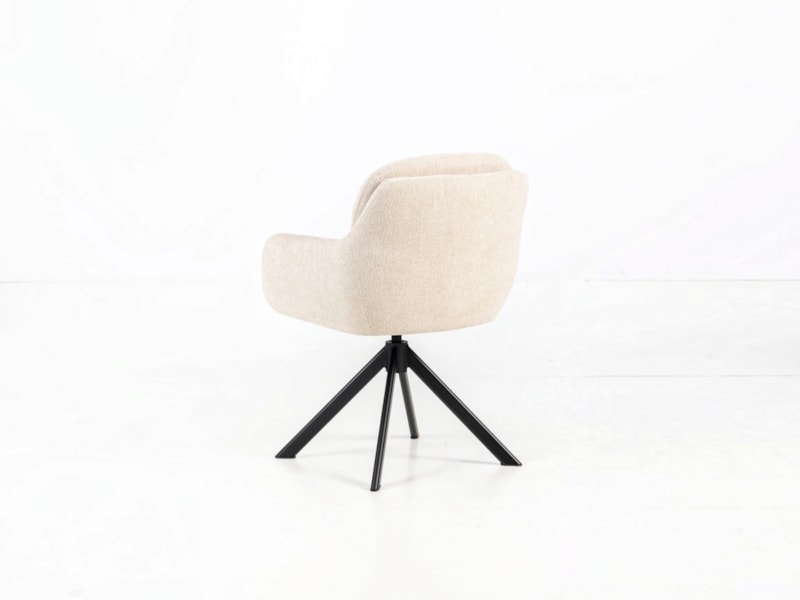 Mara draaibare kuipstoel met terugdraaifunctie – beige - Afbeelding 3