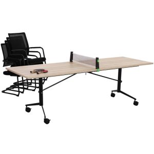 FOLD verrijdbare klaptafel 260x100 cm Scandinavisch eiken zwart - Afbeelding 3