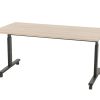 TUBE verrijdbare klaptafel 120x80 cm Scandinavisch eiken met zwart frame