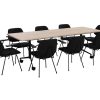 FOLD klaptafel 160x80 cm Scandinavisch eiken zwart; stoelen niet inbegrepen