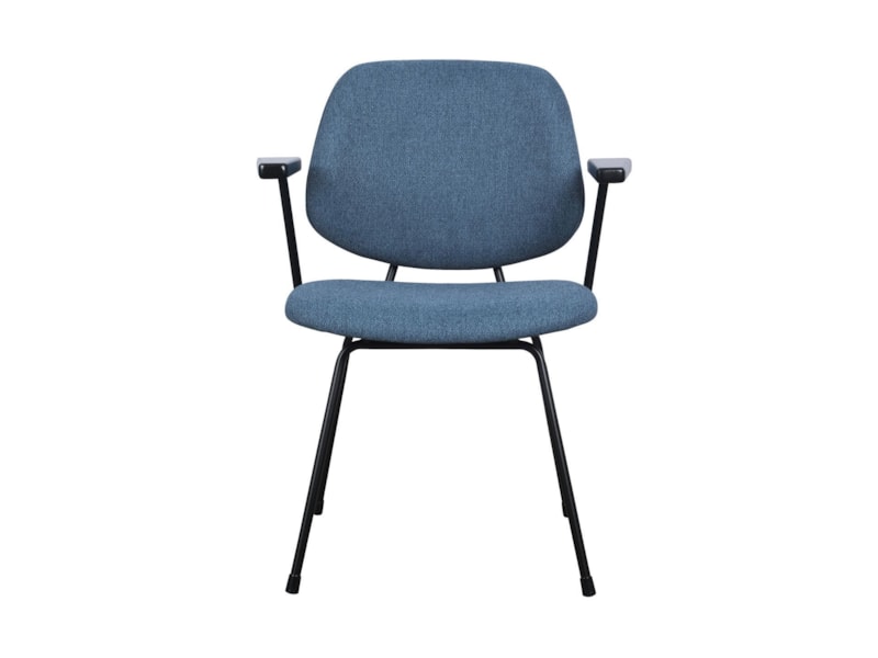 Eva vergaderstoel met armleggers – blauw - Afbeelding 2
