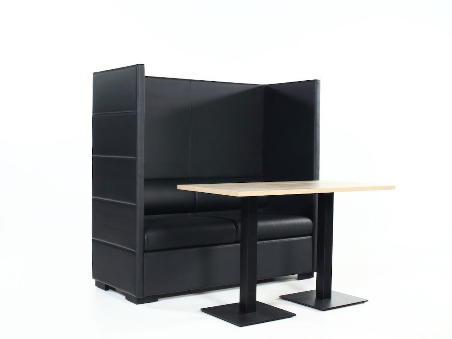 SILENTIO akoestische 2-zitsbank 150×64×145,5 cm – twee stofkleuren