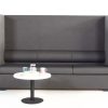 SILENTIO akoestische 3-zitsbank 220×64×145,5 cm – twee stofkleuren