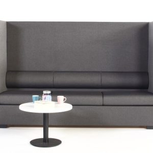 SILENTIO akoestische 3-zitsbank 220×64×145,5 cm – twee stofkleuren