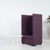 SILENTIO akoestische telefoonstoel 80×64×145,5 cm – één stofkleur