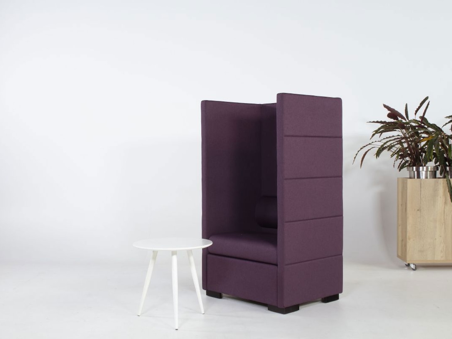 SILENTIO akoestische telefoonstoel 80×64×145,5 cm – één stofkleur