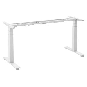 BURO01 elektrisch zit-sta bureauframe 65–130 cm – wit