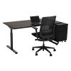 TUBE instelbaar bureau 160×80 cm donker sepia zwart