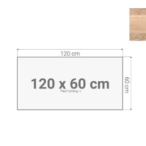 Los bureaublad 120×60 cm scandinavisch eiken