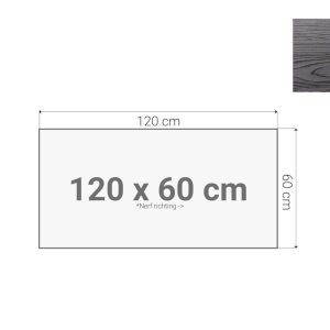 Los bureaublad 120×60 cm zwart