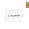 Los bureaublad 120×80 cm eiken met inserts voor YOUP02