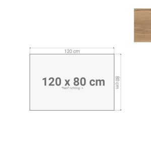 Los bureaublad 120×80 cm eiken met inserts voor YOUP02