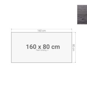 Los bureaublad 160×80 cm zwart
