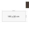 Los bureaublad 180×80 cm donker sepia