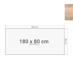 Los bureaublad 180×80 cm scandinavisch eiken
