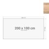 Los tafelblad 200×100 cm scandinavisch eiken